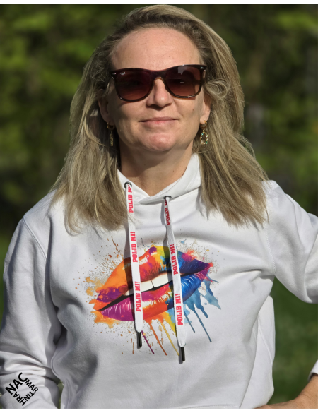 Bílá Unisex Mikina Polib mi ! vel. XS