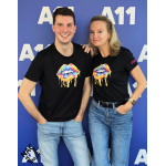 Dámské tričko Polib mi! černé S